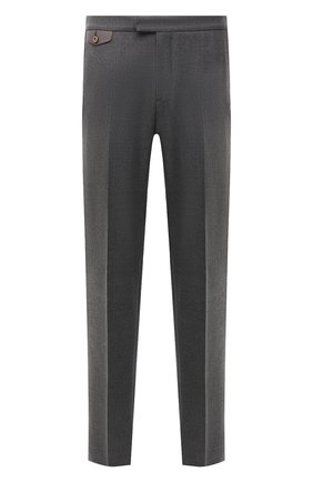 Мужские шерстяные брюки ZILLI серого цвета, арт. M0W-40-38P-F6415/0001 | Фото 1 (Материал внешний: Шерсть; Длина (брюки, джинсы): Стандартные; Стили: Классический; Случай: Формальный; Материал подклада: Купро)