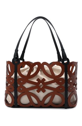 Женский сумка-тоут anagram LOEWE коричневого цвета, арт. A717Q04X01 | Фото 1 (Материал: Натуральная кожа; Размер: large; Сумки-технические: Сумки-шопперы)