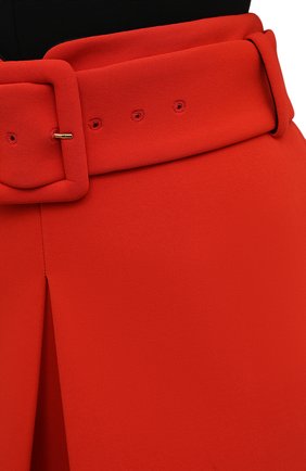 Женская юбка из вискозы VERSACE оранжевого цвета, арт. 1002742/1A01502 | Фото 5 (Стили: Гламурный; Длина Ж (юбки, платья, шорты): Мини; Женское Кросс-КТ: Юбка-одежда; Материал подклада: Синтетический материал; Материал внешний: Вискоза)