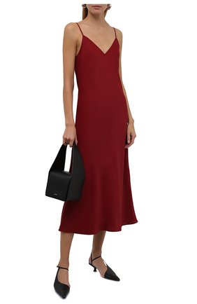 Женское платье из вискозы JIL SANDER красного цвета по цене 76450 руб., арт. JSWT506606-WT381500 | Фото 2 Женское платье из вискозы JIL SANDER красного цвета, арт. JSWT506606-WT381500 | Фото 2 (Материал внешний: Вискоза; Длина Ж (юбки, платья, шорты): Миди; Стили: Минимализм; Случай: Вечерний; Женское Кросс-КТ: Сарафаны)