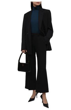 Женская водолазка из вискозы JIL SANDER бирюзового цвета по цене 37850 руб., арт. JSCT705011-WT397908 | Фото 2 Женская водолазка из вискозы JIL SANDER бирюзового цвета, арт. JSCT705011-WT397908 | Фото 2 (Материал внешний: Вискоза; Стили: Минимализм; Рукава: Длинные; Длина (для топов): Стандартные; Женское Кросс-КТ: Водолазка-одежда)