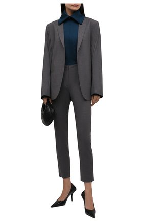 Женский топ из вискозы JIL SANDER зеленого цвета по цене 43600 руб., арт. JSCT705010-WT397908 | Фото 2 Женский топ из вискозы JIL SANDER зеленого цвета, арт. JSCT705010-WT397908 | Фото 2 (Материал внешний: Вискоза; Стили: Минимализм; Рукава: Длинные; Длина (для топов): Стандартные)