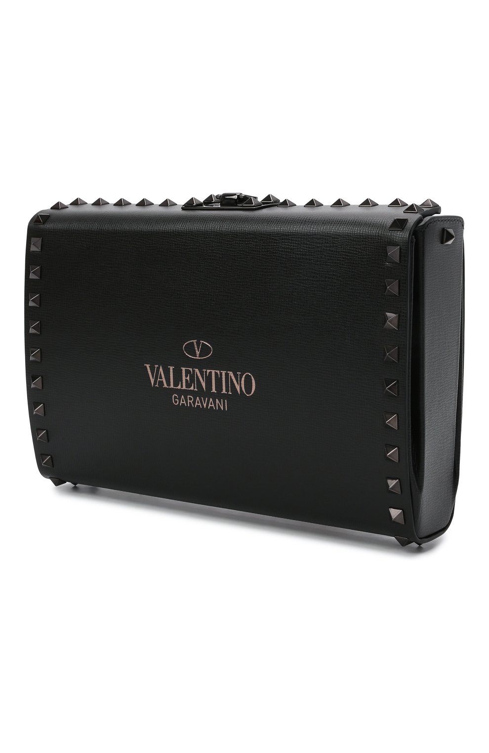 Мужская кожаный клатч rockstud VALENTINO черного цвета по цене 254500 руб., арт. WY0B0B24/TLL | Фото 3 Мужская кожаный клатч rockstud VALENTINO черного цвета, арт. WY0B0B24/TLL | Фото 3 (Материал: Натуральная кожа; Ремень/цепочка: На ремешке; Размер: small)