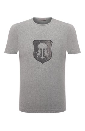 Мужская хлопковая футболка CORNELIANI серого цвета по цене 11500 руб., арт. 88G587-1825015/00 | Фото 1 Мужская хлопковая футболка CORNELIANI серого цвета, арт. 88G587-1825015/00 | Фото 1 (Материал внешний: Хлопок; Принт: С принтом; Рукава: Короткие; Стили: Кэжуэл; Длина (для топов): Стандартные)