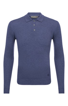 Мужское шерстяное поло CORNELIANI голубого цвета по цене 25250 руб., арт. 88M507-1825100/00 | Фото 1 Мужское шерстяное поло CORNELIANI голубого цвета, арт. 88M507-1825100/00 | Фото 1 (Материал внешний: Шерсть; Кросс-КТ: Трикотаж; Застежка: Пуговицы; Стили: Кэжуэл; Рукава: Длинные; Длина (для топов): Стандартные)