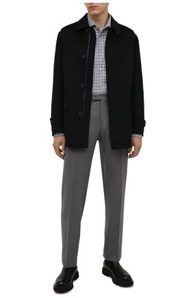 Мужская хлопковая рубашка CORNELIANI голубого цвета по цене 23550 руб., арт. 88P156-1811538/00 | Фото 2 Мужская хлопковая рубашка CORNELIANI голубого цвета, арт. 88P156-1811538/00 | Фото 2 (Материал внешний: Хлопок; Случай: Повседневный; Принт: Клетка; Рукава: Длинные; Рубашки М: Slim Fit; Манжеты: На пуговицах; Воротник: Акула; Стили: Кэжуэл; Длина (для топов): Стандартные)