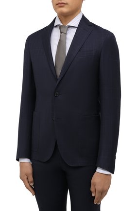 Мужской шерстяной костюм CORNELIANI темно-синего цвета по цене 116500 руб., арт. 88N700-1817404/92 | Фото 2 Мужской шерстяной костюм CORNELIANI темно-синего цвета, арт. 88N700-1817404/92 | Фото 2 (Материал подклада: Синтетический материал; Материал внешний: Шерсть; Рукава: Длинные; 1-2-бортные: Однобортные; Стили: Классический)
