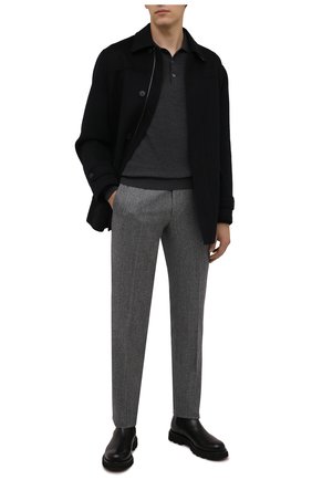 Мужские шерстяные брюки CORNELIANI серого цвета по цене 27550 руб., арт. 885B01-1817226/02 | Фото 2 Мужские шерстяные брюки CORNELIANI серого цвета, арт. 885B01-1817226/02 | Фото 2 (Материал внешний: Шерсть; Материал подклада: Вискоза; Случай: Формальный; Стили: Классический; Длина (брюки, джинсы): Стандартные)