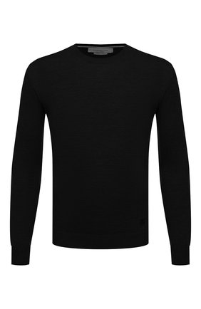 Мужской шерстяной джемпер CORNELIANI черного цвета по цене 20650 руб., арт. 88M500-1825100/00 | Фото 1 Мужской шерстяной джемпер CORNELIANI черного цвета, арт. 88M500-1825100/00 | Фото 1 (Материал внешний: Шерсть; Мужское Кросс-КТ: Джемперы; Рукава: Длинные; Принт: Без принта; Вырез: Круглый; Стили: Классический; Длина (для топов): Стандартные)