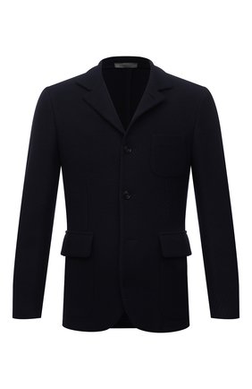 Мужской шерстяной пиджак CORNELIANI темно-синего цвета по цене 82100 руб., арт. 88X521-1816813/90 | Фото 1 Мужской шерстяной пиджак CORNELIANI темно-синего цвета, арт. 88X521-1816813/90 | Фото 1 (Рукава: Длинные; Материал внешний: Шерсть; Длина (для топов): Стандартные; Материал подклада: Вискоза; 1-2-бортные: Однобортные; Случай: Повседневный; Стили: Кэжуэл; Пиджаки М: Приталенный)