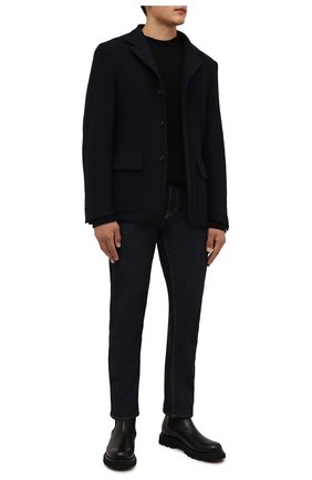 Мужской шерстяной пиджак CORNELIANI темно-синего цвета по цене 82100 руб., арт. 88X521-1816813/90 | Фото 2 Мужской шерстяной пиджак CORNELIANI темно-синего цвета, арт. 88X521-1816813/90 | Фото 2 (Рукава: Длинные; Материал внешний: Шерсть; Длина (для топов): Стандартные; Материал подклада: Вискоза; 1-2-бортные: Однобортные; Случай: Повседневный; Стили: Кэжуэл; Пиджаки М: Приталенный)