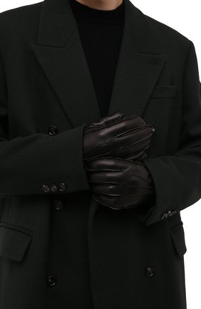 Мужские кожаные перчатки CORNELIANI черного цвета по цене 20900 руб., арт. 88Q318-1820590/00 | Фото 2 Мужские кожаные перчатки CORNELIANI черного цвета, арт. 88Q318-1820590/00 | Фото 2 (Мужское Кросс-КТ: Кожа и замша)