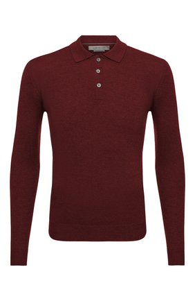 Мужское шерстяное поло CORNELIANI бордового цвета по цене 41050 руб., арт. 88M529-1825126/00 | Фото 1 Мужское шерстяное поло CORNELIANI бордового цвета, арт. 88M529-1825126/00 | Фото 1 (Длина (для топов): Стандартные; Материал внешний: Шерсть; Рукава: Длинные; Кросс-КТ: Трикотаж; Стили: Кэжуэл; Застежка: Пуговицы)