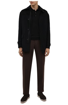 Мужское шерстяное поло CORNELIANI черного цвета по цене 41050 руб., арт. 88M529-1825126/00 | Фото 2 Мужское шерстяное поло CORNELIANI черного цвета, арт. 88M529-1825126/00 | Фото 2 (Рукава: Длинные; Материал внешний: Шерсть; Длина (для топов): Стандартные; Кросс-КТ: Трикотаж; Стили: Классический; Застежка: Пуговицы)