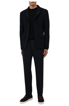 Мужские текстильные кеды triple stitch ZEGNA COUTURE темно-синего цвета по цене 51950 руб., арт. A5005X-LHUTE | Фото 2 Мужские текстильные кеды triple stitch ZEGNA COUTURE темно-синего цвета, арт. A5005X-LHUTE | Фото 2 (Материал внешний: Текстиль; Материал внутренний: Текстиль; Подошва: Массивная)