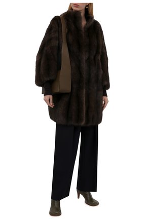 Женская шуба из меха соболя VALENTINO темно-коричневого цвета по цене 6890000 руб., арт. WF3FAN323AF | Фото 2 Женская шуба из меха соболя VALENTINO темно-коричневого цвета, арт. WF3FAN323AF | Фото 2 (Рукава: 3/4; Материал подклада: Шелк; Длина (верхняя одежда): До середины бедра; Стили: Гламурный; Женское Кросс-КТ: Мех)