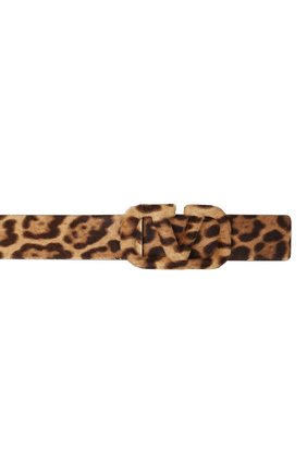 Женский кожаный ремень VALENTINO леопардового цвета, арт. WW2T0S11/CGZ | Фото 4 (Аксессуары: Аксессуары; Материал: Натуральный мех)