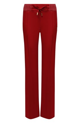 Женские брюки из вискозы DOLCE & GABBANA красного цвета, арт. FTB7NT/GDP69 | Фото 1 (Длина (брюки, джинсы): Удлиненные; Материал внешний: Вискоза; Стили: Спорт-шик; Женское Кросс-КТ: Брюки-одежда; Силуэт Ж (брюки и джинсы): Расклешенные)