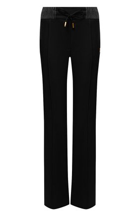 Женские брюки из вискозы DOLCE & GABBANA черного цвета, арт. FTB7NT/GDP69 | Фото 1 (Длина (брюки, джинсы): Удлиненные; Материал внешний: Вискоза; Стили: Спорт-шик; Кросс-КТ: Трикотаж; Женское Кросс-КТ: Брюки-одежда; Силуэт Ж (брюки и джинсы): Расклешенные)