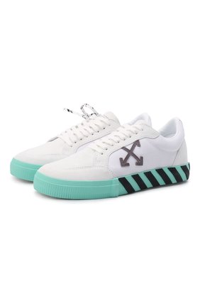 Мужские комбинированные кеды vulcanized OFF-WHITE белого цвета по цене 23950 руб., арт. 0MIA085F21LEA0050109 | Фото 1 Мужские комбинированные кеды vulcanized OFF-WHITE белого цвета, арт. 0MIA085F21LEA0050109 | Фото 1 (Материал внешний: Текстиль, Кожа; Подошва: Массивная; Материал внутренний: Текстиль)
