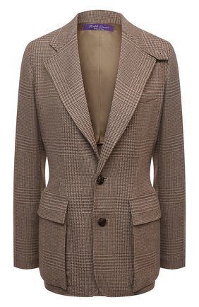 Женский жакет из кашемира и хлопка RALPH LAUREN коричневого цвета по цене 225500 руб., арт. 290856470 | Фото 1 Женский жакет из кашемира и хлопка RALPH LAUREN коричневого цвета, арт. 290856470 | Фото 1 (Рукава: Длинные; Материал внешний: Кашемир, Шерсть, Хлопок; Материал подклада: Купро; Длина (для топов): Стандартные; Стили: Кэжуэл; Случай: Повседневный; 1-2-бортные: Однобортные)