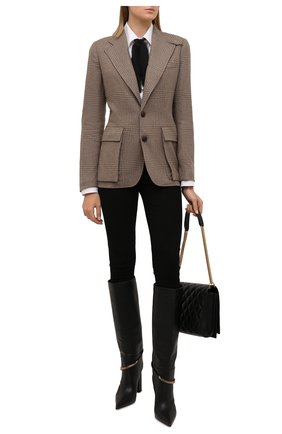 Женский жакет из кашемира и хлопка RALPH LAUREN коричневого цвета по цене 225500 руб., арт. 290856470 | Фото 2 Женский жакет из кашемира и хлопка RALPH LAUREN коричневого цвета, арт. 290856470 | Фото 2 (Рукава: Длинные; Материал внешний: Кашемир, Шерсть, Хлопок; Материал подклада: Купро; Длина (для топов): Стандартные; Стили: Кэжуэл; Случай: Повседневный; 1-2-бортные: Однобортные)