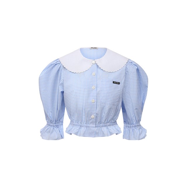 Хлопковая блузка Miu Miu