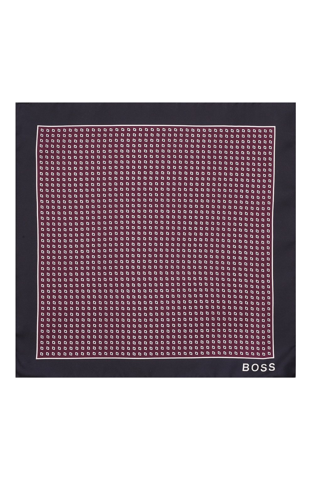 Мужской шелковый платок BOSS бордового цвета, арт. 50461461 | Фото 3 (Материал: Текстиль, Шелк)