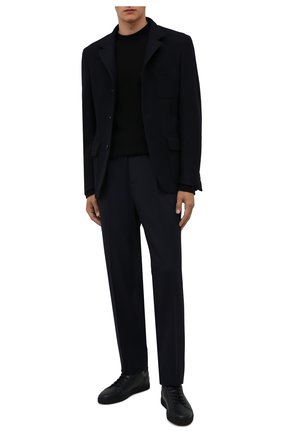 Мужские кожаные кеды CORNELIANI темно-синего цвета по цене 39150 руб., арт. 88TM37-1820993 | Фото 2 Мужские кожаные кеды CORNELIANI темно-синего цвета, арт. 88TM37-1820993 | Фото 2 (Подошва: Массивная; Материал внутренний: Натуральная кожа, Текстиль)