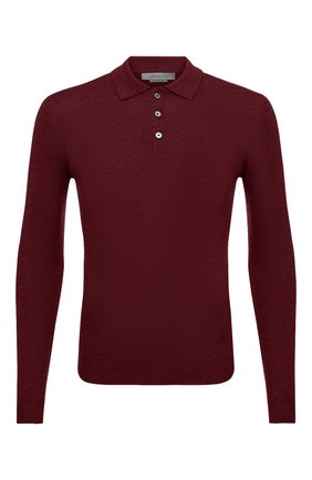 Мужское шерстяное поло CORNELIANI бордового цвета по цене 31950 руб., арт. 88M507-1825100/00 | Фото 1 Мужское шерстяное поло CORNELIANI бордового цвета, арт. 88M507-1825100/00 | Фото 1 (Материал внешний: Шерсть; Застежка: Пуговицы; Рукава: Длинные; Длина (для топов): Стандартные; Кросс-КТ: Трикотаж; Стили: Кэжуэл)