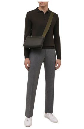 Мужское шерстяное поло CORNELIANI хаки цвета по цене 25250 руб., арт. 88M507-1825100/00 | Фото 2 Мужское шерстяное поло CORNELIANI хаки цвета, арт. 88M507-1825100/00 | Фото 2 (Материал внешний: Шерсть; Застежка: Пуговицы; Рукава: Длинные; Длина (для топов): Стандартные; Кросс-КТ: Трикотаж; Стили: Кэжуэл)