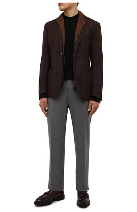 Мужской шерстяной пиджак CORNELIANI коричневого цвета по цене 129000 руб., арт. 88X528-1816317/90 | Фото 2 Мужской шерстяной пиджак CORNELIANI коричневого цвета, арт. 88X528-1816317/90 | Фото 2 (Материал внешний: Шерсть; Пиджаки М: Приталенный; 1-2-бортные: Однобортные; Случай: Повседневный; Стили: Кэжуэл; Рукава: Длинные; Длина (для топов): Стандартные)
