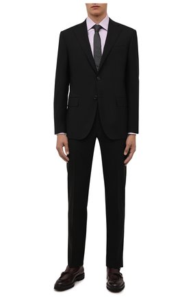Мужской шерстяной костюм CORNELIANI черного цвета по цене 143500 руб., арт. 887268-1818414/92 Q1 | Фото 1 Мужской шерстяной костюм CORNELIANI черного цвета, арт. 887268-1818414/92 Q1 | Фото 1 (Материал подклада: Купро; Материал внешний: Шерсть; Костюмы М: Однобортный; Стили: Классический; Рукава: Длинные)