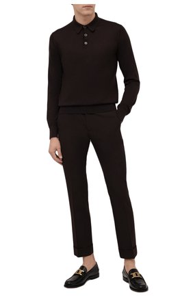 Мужские шерстяные брюки GIVENCHY коричневого цвета по цене 71950 руб., арт. BM50XM13MP | Фото 2 Мужские шерстяные брюки GIVENCHY коричневого цвета, арт. BM50XM13MP | Фото 2 (Длина (брюки, джинсы): Стандартные; Материал внешний: Шерсть; Случай: Повседневный; Стили: Кэжуэл)