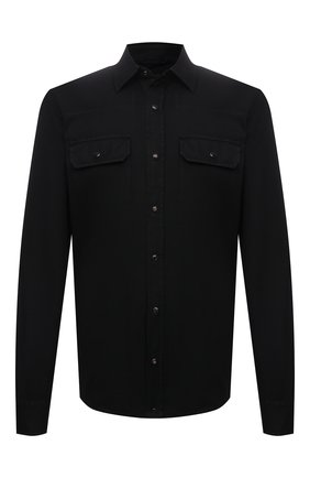 Мужская хлопковая рубашка ERMENEGILDO ZEGNA черного цвета по цене 42800 руб., арт. UYX13/STT3 | Фото 1 Мужская хлопковая рубашка ERMENEGILDO ZEGNA черного цвета, арт. UYX13/STT3 | Фото 1 (Длина (для топов): Стандартные; Рукава: Длинные; Материал внешний: Хлопок; Случай: Повседневный; Воротник: Кент; Принт: Однотонные; Манжеты: На пуговицах; Стили: Кэжуэл)