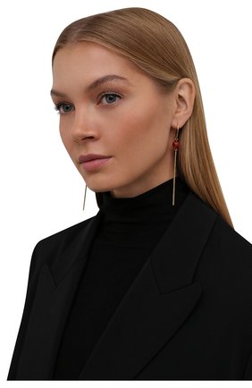 Женские серьги CRYSTALLINE JEWELLERY красного цвета по цене 7840 руб., арт. 370В | Фото 2 Женские серьги CRYSTALLINE JEWELLERY красного цвета, арт. 370В | Фото 2 (Материал: Металл)
