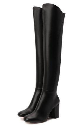 Женские кожаные ботфорты GIANVITO ROSSI черного цвета по цене 126000 руб., арт. G80343.85RIC.VGINER0 | Фото 1 Женские кожаные ботфорты GIANVITO ROSSI черного цвета, арт. G80343.85RIC.VGINER0 | Фото 1 (Материал внутренний: Натуральная кожа; Подошва: Плоская; Каблук высота: Высокий; Высота голенища: Высокие; Каблук тип: Устойчивый)