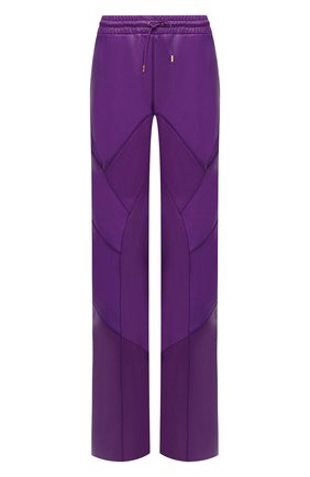 Женские кожаные брюки TOM FORD фиолетового цвета по цене 333500 руб., арт. PAL714-LEX228 | Фото 1 Женские кожаные брюки TOM FORD фиолетового цвета, арт. PAL714-LEX228 | Фото 1 (Материал подклада: Шелк; Женское Кросс-КТ: Брюки-одежда, Кожаные брюки; Стили: Гранж; Длина (брюки, джинсы): Удлиненные; Силуэт Ж (брюки и джинсы): Широкие; Материал внешний: Натуральная кожа)