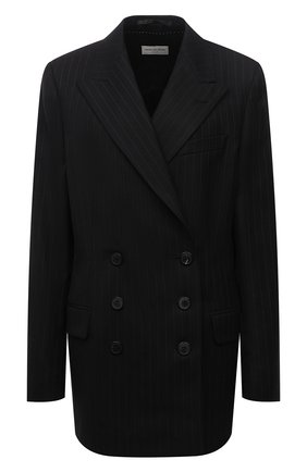 Женский шерстяной жакет DRIES VAN NOTEN черного цвета по цене 96050 руб., арт. 212-010428-3135 | Фото 1 Женский шерстяной жакет DRIES VAN NOTEN черного цвета, арт. 212-010428-3135 | Фото 1 (Рукава: Длинные; Длина (для топов): Удлиненные; Материал внешний: Шерсть; Материал подклада: Вискоза; Женское Кросс-КТ: Жакет-одежда; Случай: Повседневный; 1-2-бортные: Двубортные; Стили: Кэжуэл)