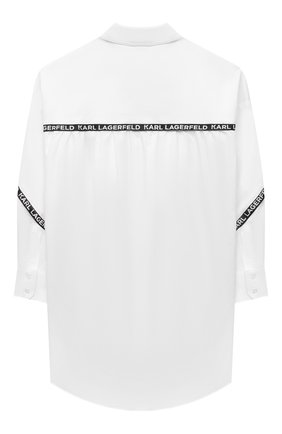 Детское хлопковое платье-рубашка KARL LAGERFELD KIDS белого цвета по цене 9950 руб., арт. Z12197 | Фото 2 Детское хлопковое платье-рубашка KARL LAGERFELD KIDS белого цвета, арт. Z12197 | Фото 2 (Рукава: Длинные; Материал внешний: Хлопок; Девочки Кросс-КТ: Платье-одежда; Случай: Повседневный; Ростовка одежда: 9 лет | 134 см, 12 лет | 152 см, 13 - 15 лет | 158 см, 16 лет | 164 см, 7 лет | 122 см)