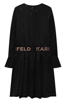 Детское платье из вискозы KARL LAGERFELD KIDS черного цвета по цене 11500 руб., арт. Z12189 | Фото 2 Детское платье из вискозы KARL LAGERFELD KIDS черного цвета, арт. Z12189 | Фото 2 (Материал внешний: Вискоза; Рукава: Длинные; Девочки Кросс-КТ: Платье-одежда; Случай: Повседневный; Ростовка одежда: 9 лет | 134 см, 12 лет | 152 см, 13 - 15 лет | 158 см, 16 лет | 164 см, 7 лет | 122 см)
