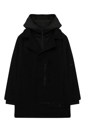 Детское шерстяное пальто KARL LAGERFELD KIDS черного цвета по цене 21750 руб., арт. Z26086 | Фото 1 Детское шерстяное пальто KARL LAGERFELD KIDS черного цвета, арт. Z26086 | Фото 1 (Материал внешний: Синтетический материал, Шерсть; Рукава: Длинные; Стили: Классический; Кросс-КТ: Сезон: демисезон; Ростовка одежда: 9 лет | 134 см, 12 лет | 152 см, 13 - 15 лет | 158 см, 16 лет | 164 см, 7 лет | 122 см)
