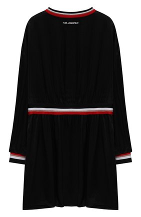 Детское платье из вискозы KARL LAGERFELD KIDS черного цвета по цене 9810 руб., арт. Z12192 | Фото 2 Детское платье из вискозы KARL LAGERFELD KIDS черного цвета, арт. Z12192 | Фото 2 (Материал внешний: Вискоза; Рукава: Длинные; Девочки Кросс-КТ: Платье-одежда; Случай: Повседневный; Ростовка одежда: 9 лет | 134 см, 12 лет | 152 см, 13 - 15 лет | 158 см, 16 лет | 164 см, 7 лет | 122 см)