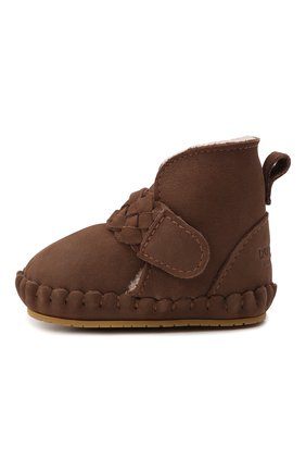 Детского кожаные ботинки DONSJE AMSTERDAM коричневого цвета, арт. 1034200-NL148 | Фото 2 (Материал: Натуральная кожа)