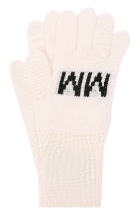 Детские шерстяные перчатки MM6 белого цвета по цене 7830 руб., арт. M60068-MM029 | Фото 1 Детские шерстяные перчатки MM6 белого цвета, арт. M60068-MM029 | Фото 1 (Материал: Синтетический материал, Текстиль, Шерсть)
