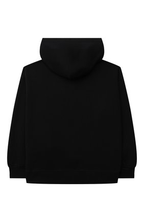 Детский хлопковое худи MM6 черного цвета по цене 15950 руб., арт. M60015-MM006 | Фото 2 Детский хлопковое худи MM6 черного цвета, арт. M60015-MM006 | Фото 2 (Рукава: Длинные; Материал внешний: Хлопок; Девочки Кросс-КТ: Толстовка-одежда)