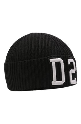 Детского шапка из шерсти и хлопка DSQUARED2 черного цвета по цене 8795 руб., арт. DQ0452-D00WC | Фото 1 Детского шапка из шерсти и хлопка DSQUARED2 черного цвета, арт. DQ0452-D00WC | Фото 1 (Материал: Текстиль, Шерсть, Хлопок)
