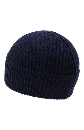 Детского шапка из шерсти и хлопка DSQUARED2 темно-синего цвета, арт. DQ0452-D00WC | Фото 2 (Материал: Текстиль, Хлопок, Шерсть)