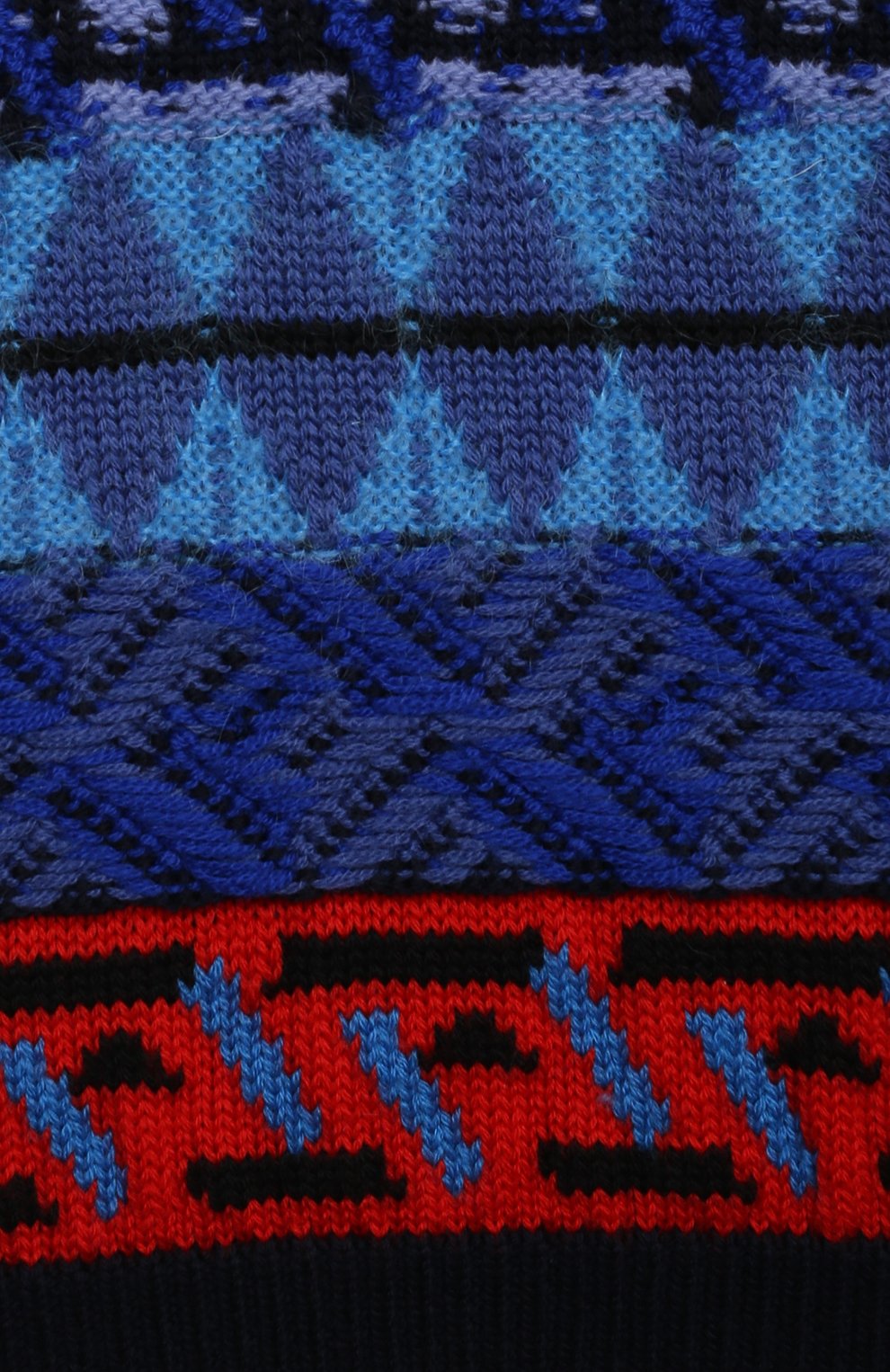 Детский шерстяной свитер VERSACE синего цвета, арт. 1002634/1A01657/4A-6A | Фото 3 (Материал внешний: Шерсть; Рукава: Длинные; Мальчики Кросс-КТ: Свитер-одежда)