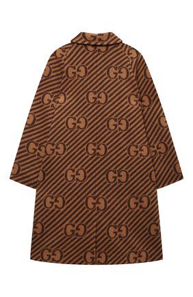 Детское шерстяное пальто GUCCI коричневого цвета по цене 120600 руб., арт. 660978/XWAPD | Фото 2 Детское шерстяное пальто GUCCI коричневого цвета, арт. 660978/XWAPD | Фото 2 (Рукава: Длинные; Материал подклада: Купро; Материал внешний: Шерсть; Стили: Классический; Кросс-КТ: Сезон: демисезон; Ростовка одежда: 10 - 11 лет | 140 - 146см, 12 лет | 152 см, 6 лет | 116 см, 8 лет | 128 см)